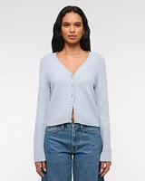 Textural Y-Neck Cardigan