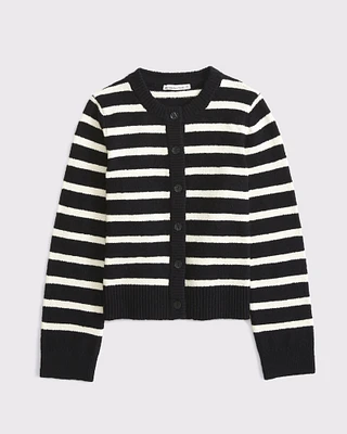 Textural Crew Cardigan