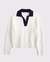 Easy Long-Sleeve Sweater Polo