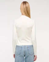 Keyhole Mini Mockneck Sweater