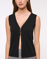 V-Neck Cutaway Sweater Vest