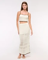 Square Neck Crochet-Style Bra Top