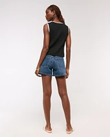 Tie-Front V-Neck Sweater Vest