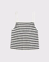 Pleated Squareneck Sweater Tank