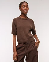 The A&F Madeline Textural Crew Sweater Tee