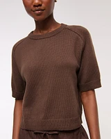 The A&F Madeline Textural Crew Sweater Tee