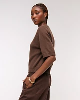 The A&F Madeline Textural Crew Sweater Tee