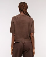 The A&F Madeline Textural Crew Sweater Tee