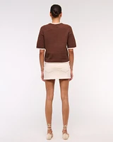 The A&F Madeline Textural Crew Sweater Tee
