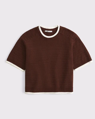 The A&F Madeline Textural Crew Sweater Tee