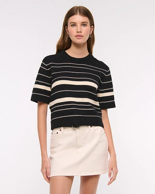 The A&F Madeline Textural Crew Sweater Tee