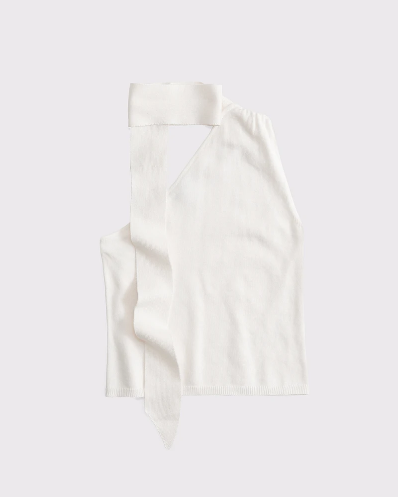Asymmetrical Scarf Sweater Tank