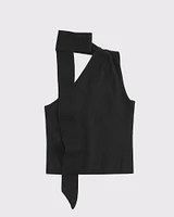Asymmetrical Scarf Sweater Tank