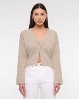 Textural One Button Cardigan