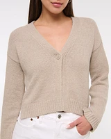 Textural One Button Cardigan