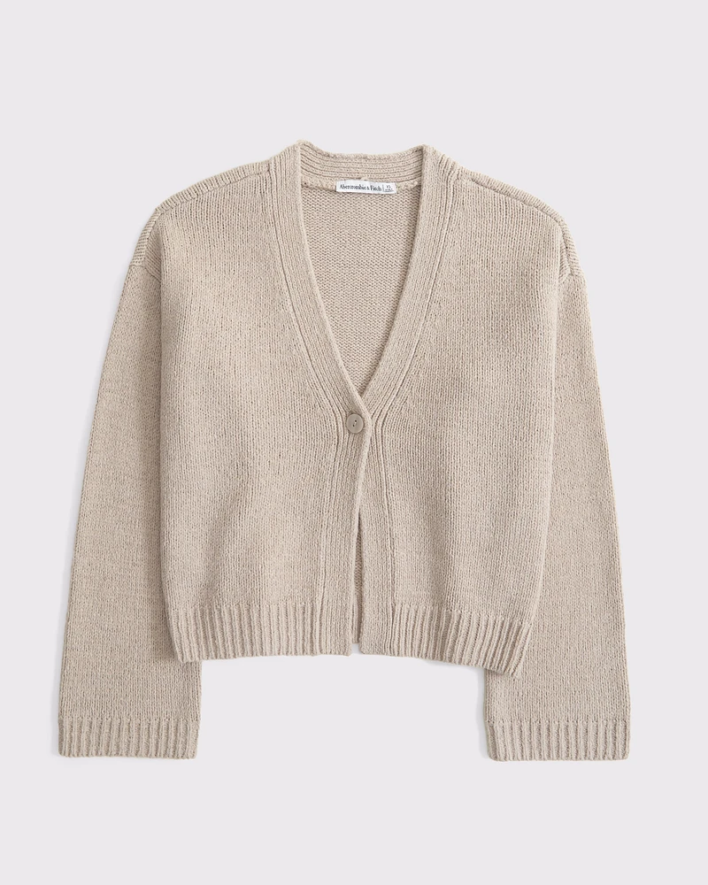 Textural One Button Cardigan