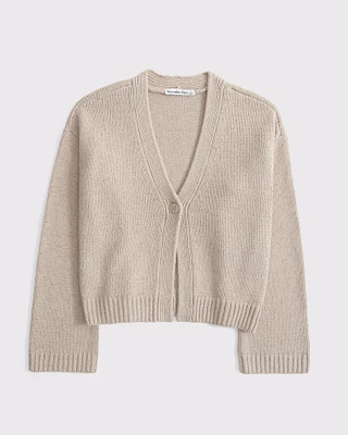 Textural One Button Cardigan