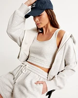 Essential Ribbed Sunday Hooded Full-Zip