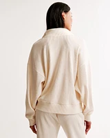 Lounge Brushed Rib Half-Zip