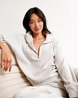 Lounge Brushed Rib Half-Zip