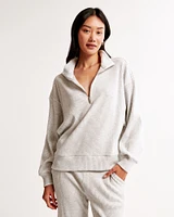 Lounge Brushed Rib Half-Zip