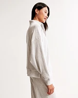 Lounge Brushed Rib Half-Zip