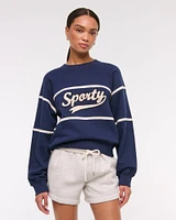 Sporty Graphic Classic Sunday Crew