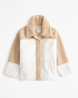 Patchwork Sherpa & Fur Full-Zip