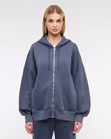 Essential Oversized Sunday Hooded Full-Zip