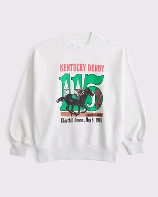Kentucky Derby Graphic Oversized Sunday Crew
