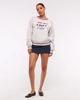 Sporty Graphic Crew