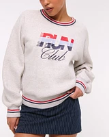 Sporty Graphic Crew
