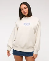 Beach Graphic Oversized Sunday Crew