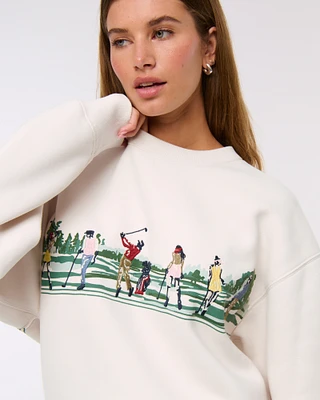 Golf Graphic Oversized Sunday Crew