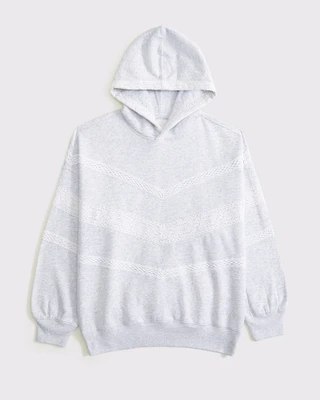 Lace-Trim Oversized Sunday Hoodie