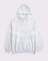 Lace-Trim Oversized Sunday Hoodie