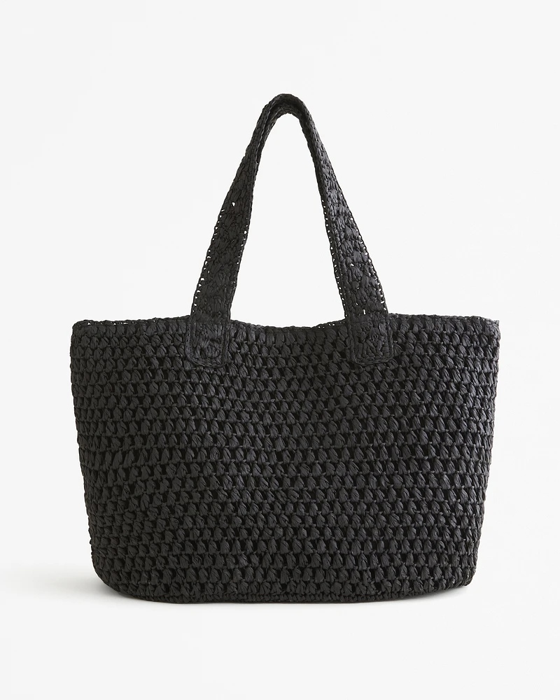 Straw Packable Tote Bag