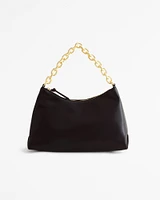 Vegan Leather Chain Bag