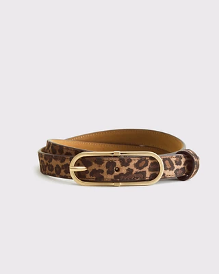 Suede Oval Buckle Belt