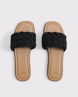 Crochet-Style Slide Sandals