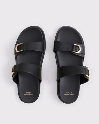 Double-Strap Hardware Sandals