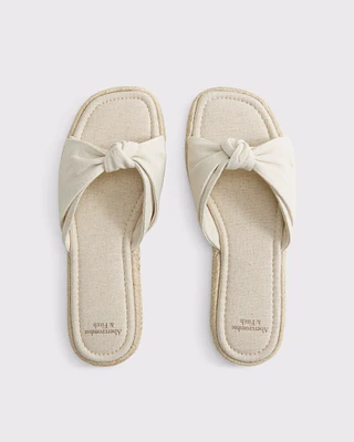 Knotted Slide Sandals