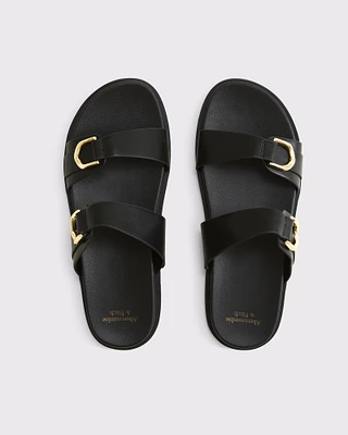 Double-Strap Hardware Sandals