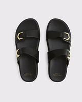 Double-Strap Hardware Sandals
