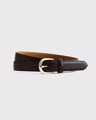 Rounded Leather Belt