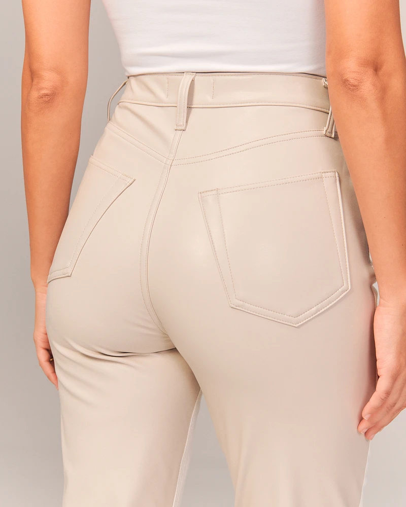Mixed Fabric Curve Love Ultra High Rise 90s Slim Straight Jean