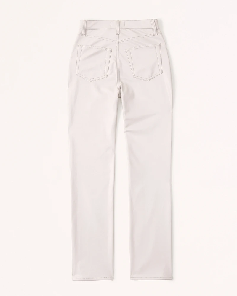 Mixed Fabric Curve Love Ultra High Rise 90s Slim Straight Jean