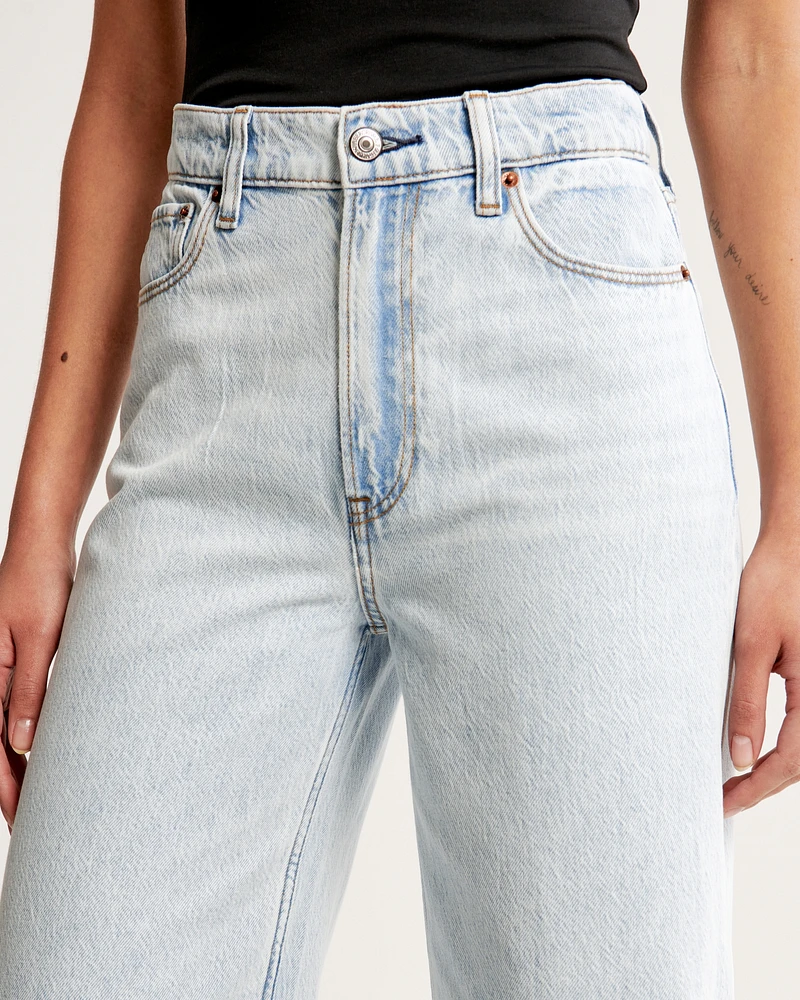 High Rise Cropped Wide Leg Jean