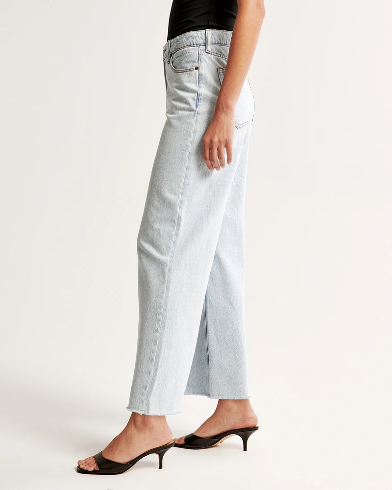 High Rise Cropped Wide Leg Jean