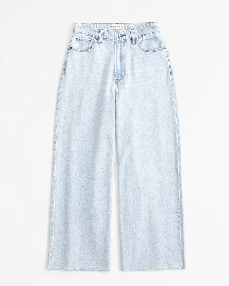 High Rise Cropped Wide Leg Jean